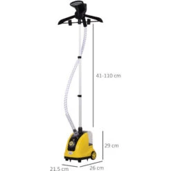 HomCom Stiratrice A Vapore Verticale Professionale 1.4L 1800W, Giallo -Rowentus Negozio 10657268 3