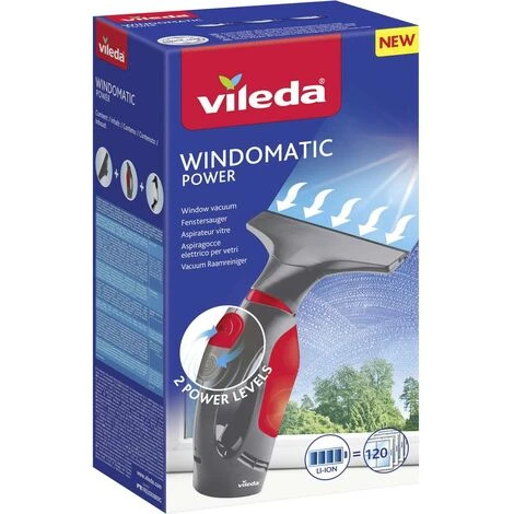 Vileda Windowmatic POWER Aspirapolvere Per Finestre Grigio, Rosso 3 Vileda Windowmatic POWER Aspirapolvere Per Finestre Grigio, Rosso
