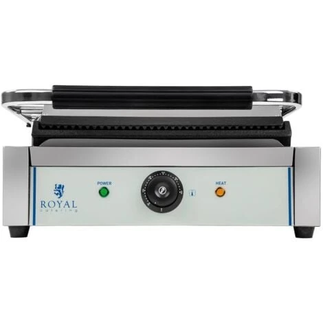 Piastra Bar Panini In Ghisa Singola Rigata Professionale Toast Media 2200 W 7 Piastra Bar Panini In Ghisa Singola Rigata Professionale Toast Media 2200 W - immagine 5