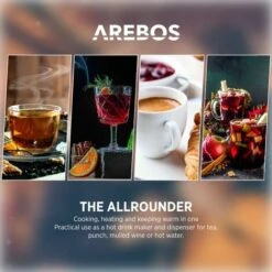 AREBOS Pentola Per Vin Brulè Bollitore Per Acqua Distributore Bevande Calde 6,8 L -Rowentus Negozio 16492511 4