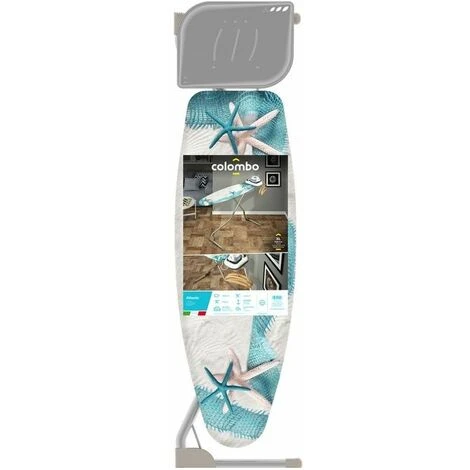 Colombo Asse Stiro ATLANTIC 130x44 Regolazione In Multiposizione Di Altezza, Poggiaferro Portacaldaia Con Portagrucce Integrato, 5 Colombo Asse Stiro ATLANTIC 130x44 Regolazione In Multiposizione Di Altezza, Poggiaferro Portacaldaia Con Portagrucce Integrato, - immagine 3