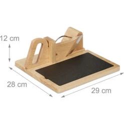 Relaxdays Affettatrice In Legno Per Salsicce, Affetta Salumi, Prosciutto E Formaggio, Tagliere In Ardesia, Naturale/Nero 10 Relaxdays Affettatrice In Legno Per Salsicce, Affetta Salumi, Prosciutto E Formaggio, Tagliere In Ardesia, Naturale/Nero -Rowentus Negozio 18812746 4