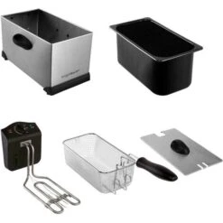 FRIGGITRICE PROFESSIONALE 3 LITRI 2200 W ACCIAIO INOSSIDABILE AIGOSTAR -Rowentus Negozio 22189169 3