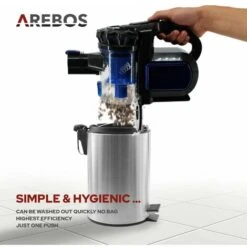AREBOS Aspirapolvere Portatile A Batteria Premium 2 In 1 Senza Sacco Senza Cavi -Rowentus Negozio 26673658 5