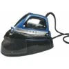 BLU METALLICO FERRO DA STIRO CON CALDAIA RICARICA CONTINUA 2400 W