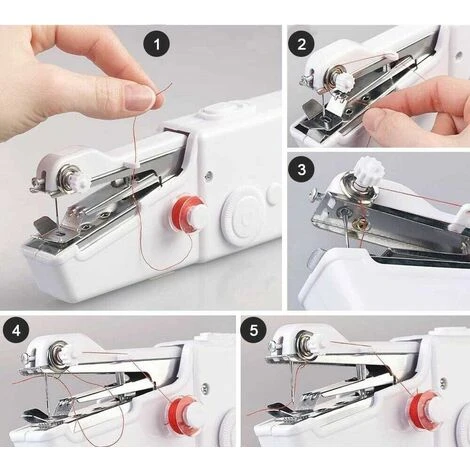 Mini Macchina Per Cucire Da Viaggio Cucitrice Compatta Cuce Abito Tenda 4 Mini Macchina Per Cucire Da Viaggio Cucitrice Compatta Cuce Abito Tenda - immagine 2