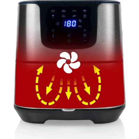 Princess Friggitrice Ad Aria Senza Olio Digitale Deluxe XXL 1700W 5.5lt Litri 5 Princess Friggitrice Ad Aria Senza Olio Digitale Deluxe XXL 1700W 5.5lt Litri - immagine 3