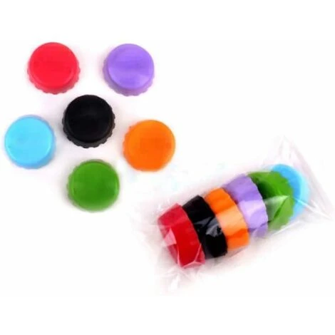 Tappo A Corona In Silicone Confezione Da 6, Tappo Per Bottiglia, Tappo In Silicone Ecologico, Tappo Per Birra Riutilizzabile Colore Casuale 7 Tappo A Corona In Silicone Confezione Da 6, Tappo Per Bottiglia, Tappo In Silicone Ecologico, Tappo Per Birra Riutilizzabile Colore Casuale - immagine 5