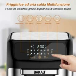 Forno Friggitrice Aria Calda 12Lt Digitale 1800W Frigge Cuoce Senza Olio Silver -Rowentus Negozio 39279022 3
