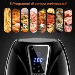 Friggitrice Aria Calda Digitale Senza Olio Airfryer 3,2 Lt Frigge Cuoce 1300W 10 Friggitrice Aria Calda Digitale Senza Olio Airfryer 3,2 Lt Frigge Cuoce 1300W -Rowentus Negozio 40081013 4