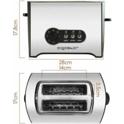 TOSTAPANE TOAST 2 FETTE 900W 7 IMPOSTAZIONI SCALDA BRIOCHE ACCIAIO INOSSIDABILE -Rowentus Negozio 53989200 5