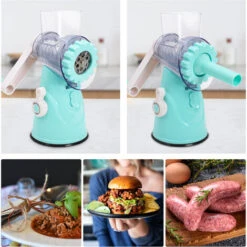 Todeco Affetta Mandolino Manuale Multifunzione 5 In 1, Grattugia, Grattugia Formaggio, Tagliaverdure, Salsiccia, Con 3 Lame Rotanti In Acciaio Inox, Cetriolo, Frutta A Guscio, Aglio -Rowentus Negozio 54376825 3