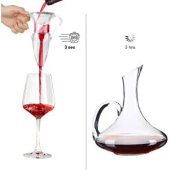 Todeco Decanter Per Vino, Aeratore Vino Rosso - Scatola: Pacco Regalo - Materiale: Acrilico - Con Anse -Rowentus Negozio 54376876 4