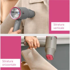 HOMCOM Ferro Da Stiro Verticale, Stiratrice A Vapore Regolabile Con Accessori Inclusi, Pieghevole, Portatile E Da Viaggio -Rowentus Negozio 55054562 4