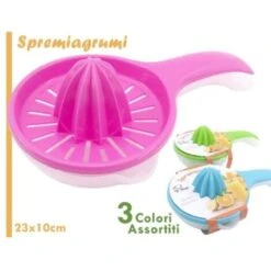 Trade Shop - Spremiagrumi Spremi Agrumi Limone Arancia Succo In Plastica Colorata Con Manico