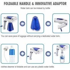 HIASDFLS Piroscafo Da Viaggio, Stendibiancheria, Ferro Da Stiro A Vapore, Riscaldamento 25S, Mini Formato Con Serbatoio D'acqua Da 250 Ml, Ferro Da Stiro Portatile Da Viaggio Per Tutti I Tessuti, Senz -Rowentus Negozio 55527629 5