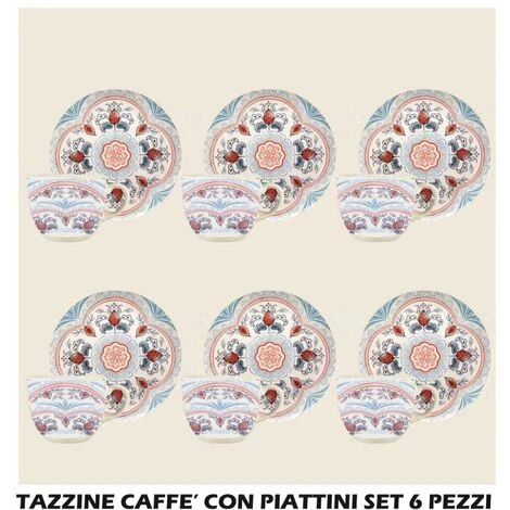 TAZZINE CAFFE' CONF. 6 PZ. C/PIATT. 3 TAZZINE CAFFE' CONF. 6 PZ. C/PIATT.