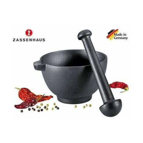 MORTAIO CON PESTELLO IN GHISA CON TRATTAMENTO ALIMENTARE ZASSENHAUS GERMANY 5 MORTAIO CON PESTELLO IN GHISA CON TRATTAMENTO ALIMENTARE ZASSENHAUS GERMANY - immagine 3
