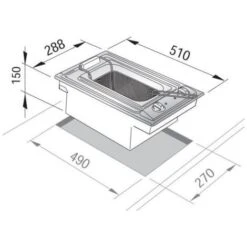 DeLonghi De Longhi FRI 13/2 Linea Domino Friggitrice Elettrica Da Incasso 30 Cm Acciaio Inox -Rowentus Negozio 59673218 3