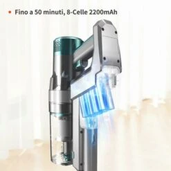 ULTENIC U11 Pro - Aspirapolvere Senza Fili U11 Pro, 25000Pa, Scopa Elettrica Potente Con Display Touch, Autonomia 50 Minuti, Boost Tappeto, 4 Spazzole Per Pavimento, Tappeto, Tenda, Peli Animali -Rowentus Negozio 60255361 3