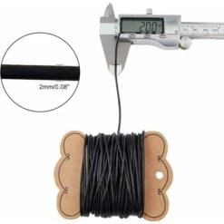 RHAFAYRE Cavo In Pelle Di Vacchetta Da 10 M Per Gioielli Fai-da-te E Creazione Di Collane E Bracciali, Nero, 2 Mm 9 RHAFAYRE Cavo In Pelle Di Vacchetta Da 10 M Per Gioielli Fai-da-te E Creazione Di Collane E Bracciali, Nero, 2 Mm -Rowentus Negozio 63748544 3