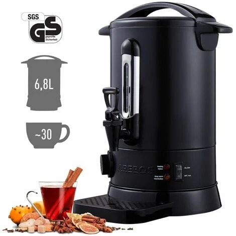 AREBOS Acqua Calda Tè Caffè Dispenser 6,8 L Scaldabagno Distributore Bevande Calde 950W 3 AREBOS Acqua Calda Tè Caffè Dispenser 6,8 L Scaldabagno Distributore Bevande Calde 950W