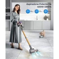 Laresar Scopa Elettrica Senza Fili, 400W/33000pa Aspirapolvere Senza Fili Potente Con Display Touch, Autonomia 50 Minuti, Anti-Avvolgimento Aspirapolvere Senza Fili, Pulizia Dei Bordi, 1.5L【Elite 3】 8 Laresar Scopa Elettrica Senza Fili, 400W/33000pa Aspirapolvere Senza Fili Potente Con Display Touch, Autonomia 50 Minuti, Anti-Avvolgimento Aspirapolvere Senza Fili, Pulizia Dei Bordi, 1.5L【Elite 3】 -Rowentus Negozio 63921485 2