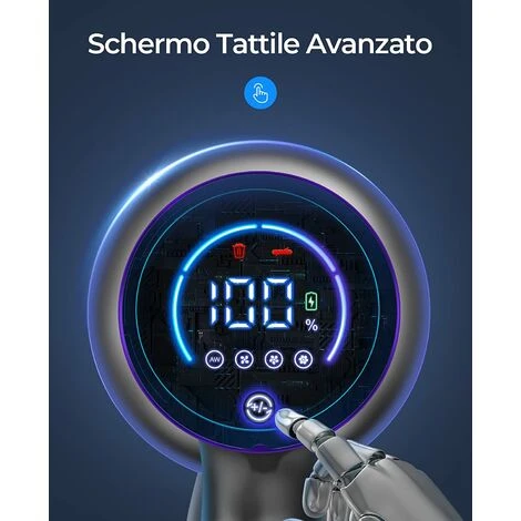 Laresar Scopa Elettrica Senza Fili, 400W/33000pa Aspirapolvere Senza Fili Potente Con Display Touch, Autonomia 50 Minuti, Anti-Avvolgimento Aspirapolvere Senza Fili, Pulizia Dei Bordi, 1.5L【Elite 3】 5 Laresar Scopa Elettrica Senza Fili, 400W/33000pa Aspirapolvere Senza Fili Potente Con Display Touch, Autonomia 50 Minuti, Anti-Avvolgimento Aspirapolvere Senza Fili, Pulizia Dei Bordi, 1.5L【Elite 3】 - immagine 3