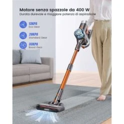 HONITURE S11 Scopa Elettrica Senza Fili,33Kpa/400W Aspirapolvere Senza Fili Potente Con Display Touch E LED,Prevenire L'avvolgimento Dei Capelli,Aspiratore Senza Filo Per Peli Animali 8 HONITURE S11 Scopa Elettrica Senza Fili,33Kpa/400W Aspirapolvere Senza Fili Potente Con Display Touch E LED,Prevenire L'avvolgimento Dei Capelli,Aspiratore Senza Filo Per Peli Animali -Rowentus Negozio 63921489 2