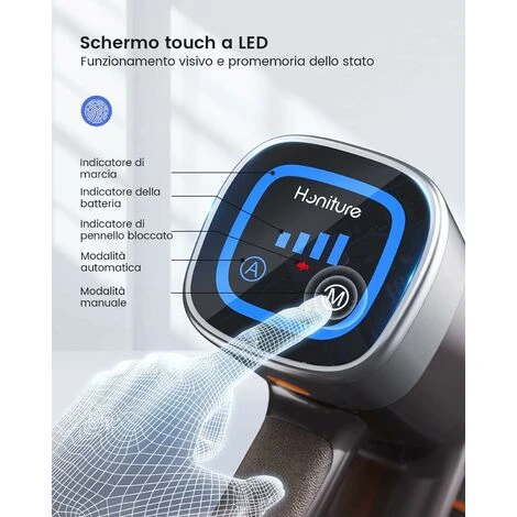 HONITURE S11 Scopa Elettrica Senza Fili,33Kpa/400W Aspirapolvere Senza Fili Potente Con Display Touch E LED,Prevenire L'avvolgimento Dei Capelli,Aspiratore Senza Filo Per Peli Animali 5 HONITURE S11 Scopa Elettrica Senza Fili,33Kpa/400W Aspirapolvere Senza Fili Potente Con Display Touch E LED,Prevenire L'avvolgimento Dei Capelli,Aspiratore Senza Filo Per Peli Animali - immagine 3