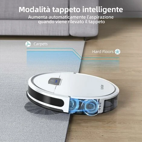 HONITURE G20 Robot Aspirapolvere Lavapavimenti Economico Con Mappatura,Aspirazione 3000Pa Ideale Per I Peli Degli Animali Domestici, WiFi/App/Alexa,Pavimenti E Tappeti,Nuovo Prodotto Offerte 5 HONITURE G20 Robot Aspirapolvere Lavapavimenti Economico Con Mappatura,Aspirazione 3000Pa Ideale Per I Peli Degli Animali Domestici, WiFi/App/Alexa,Pavimenti E Tappeti,Nuovo Prodotto Offerte - immagine 3