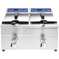 Friggitrice A Induzione 2 Vasche Da 10 Litri Con Timer E Rubinetto Di Scarico -Rowentus Negozio 65341120 4