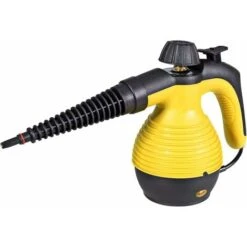 RELAX4LIFE Pulitore A Vapore Professionale E Portatile Con 9 Accessori Diversi, Macchina Elettrica Del Vapore Con Funzione Di Sterilizzazione, Multiuso Per Finestre, Tappeti E Pavimento (Giallo) -Rowentus Negozio 67415217 3