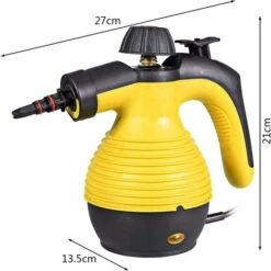 RELAX4LIFE Pulitore A Vapore Professionale E Portatile Con 9 Accessori Diversi, Macchina Elettrica Del Vapore Con Funzione Di Sterilizzazione, Multiuso Per Finestre, Tappeti E Pavimento (Giallo) -Rowentus Negozio 67415217 4