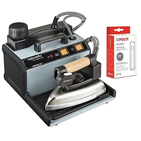 Polti Vaporella 2H Pro Kalstop, Ferro Da Stiro A Vapore Con Caldaia, Tappo Di Sicurezza, 3 Bar, 20 Fiale Di Kalstop Incluse, Grigio/Nero 3 Polti Vaporella 2H Pro Kalstop, Ferro Da Stiro A Vapore Con Caldaia, Tappo Di Sicurezza, 3 Bar, 20 Fiale Di Kalstop Incluse, Grigio/Nero