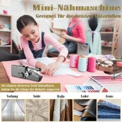 Mini Macchina Da Cucire Portatile - Macchina Da Cucire Portatile Portatile - Macchina Da Cucire Elettrica Portatile Per Adulti - Adatto Per Tessuti, Viaggi Domestici Fai-da-te, Abbigliamento -Rowentus Negozio 70836265 4