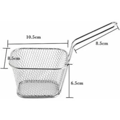 Cestello Per Friggitrice A Filo Metallico Da 8 Pezzi, Mini Patatine In Acciaio Inossidabile Cestini Per Friggere Display Per Alimenti Setaccio Per Patate Strumento Di Cottura Ideale -Rowentus Negozio 71373246 5