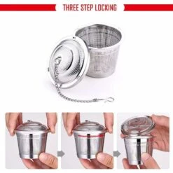 Confezione Da 2 Colini Per Il Tè Sfusi, Colini Per Spezie Da Cucina, Colini Per Il Tè In Acciaio Inossidabile 304 Teiera A Catena Lunga -Rowentus Negozio 71379467 4