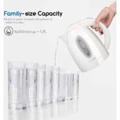 Aigostar Sea 30CDW - Bollitore Elettrico In Plastica Da 2200W Con Capacità Da 1.7L. Protezione Boil-dry. BPA FREE. Design Esclusivo 11 Aigostar Sea 30CDW - Bollitore Elettrico In Plastica Da 2200W Con Capacità Da 1.7L. Protezione Boil-dry. BPA FREE. Design Esclusivo -Rowentus Negozio 72603430 5