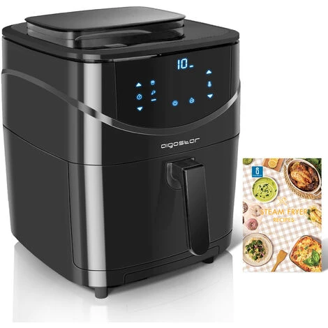 Aigostar Cube Melodia - Friggitrice Ad Aria + Vaporiera 2 In 1, Capacità 7 L , Touch Screen LED, 8 Programmi, 1700 W, Modalità Manuale. Funzione Di Pompaggio E Pulizia. Senza BPA. Ricettario Incluso 3 Aigostar Cube Melodia - Friggitrice Ad Aria + Vaporiera 2 In 1, Capacità 7 L , Touch Screen LED, 8 Programmi, 1700 W, Modalità Manuale. Funzione Di Pompaggio E Pulizia. Senza BPA. Ricettario Incluso