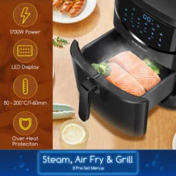 Aigostar Cube Melodia - Friggitrice Ad Aria + Vaporiera 2 In 1, Capacità 7 L , Touch Screen LED, 8 Programmi, 1700 W, Modalità Manuale. Funzione Di Pompaggio E Pulizia. Senza BPA. Ricettario Incluso 9 Aigostar Cube Melodia - Friggitrice Ad Aria + Vaporiera 2 In 1, Capacità 7 L , Touch Screen LED, 8 Programmi, 1700 W, Modalità Manuale. Funzione Di Pompaggio E Pulizia. Senza BPA. Ricettario Incluso -Rowentus Negozio 72603431 3