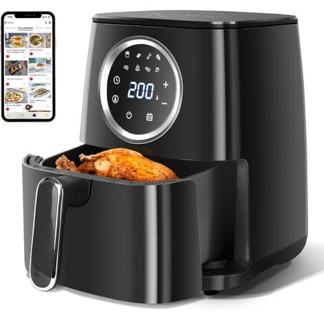Aigostar Odin - Friggitrice Ad Aria, 8-in-1 Ricettario, Friggitrice Senza Olio Da 1400W, 4.2L, Touch Screen LED, Slot Raccogli Cavo, Senza BPA, Cestino Antiaderente Rimovibile, Nero 3 Aigostar Odin - Friggitrice Ad Aria, 8-in-1 Ricettario, Friggitrice Senza Olio Da 1400W, 4.2L, Touch Screen LED, Slot Raccogli Cavo, Senza BPA, Cestino Antiaderente Rimovibile, Nero