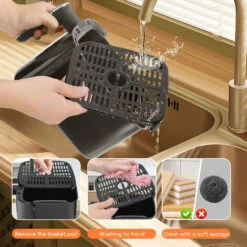 Aigostar Odin - Friggitrice Ad Aria, 8-in-1 Ricettario, Friggitrice Senza Olio Da 1400W, 4.2L, Touch Screen LED, Slot Raccogli Cavo, Senza BPA, Cestino Antiaderente Rimovibile, Nero 10 Aigostar Odin - Friggitrice Ad Aria, 8-in-1 Ricettario, Friggitrice Senza Olio Da 1400W, 4.2L, Touch Screen LED, Slot Raccogli Cavo, Senza BPA, Cestino Antiaderente Rimovibile, Nero -Rowentus Negozio 72603462 4