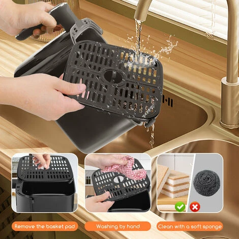 Aigostar Odin - Friggitrice Ad Aria, 8-in-1 Ricettario, Friggitrice Senza Olio Da 1400W, 4.2L, Touch Screen LED, Slot Raccogli Cavo, Senza BPA, Cestino Antiaderente Rimovibile, Nero 6 Aigostar Odin - Friggitrice Ad Aria, 8-in-1 Ricettario, Friggitrice Senza Olio Da 1400W, 4.2L, Touch Screen LED, Slot Raccogli Cavo, Senza BPA, Cestino Antiaderente Rimovibile, Nero - immagine 4