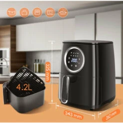 Aigostar Odin - Friggitrice Ad Aria, 8-in-1 Ricettario, Friggitrice Senza Olio Da 1400W, 4.2L, Touch Screen LED, Slot Raccogli Cavo, Senza BPA, Cestino Antiaderente Rimovibile, Nero 11 Aigostar Odin - Friggitrice Ad Aria, 8-in-1 Ricettario, Friggitrice Senza Olio Da 1400W, 4.2L, Touch Screen LED, Slot Raccogli Cavo, Senza BPA, Cestino Antiaderente Rimovibile, Nero -Rowentus Negozio 72603462 5