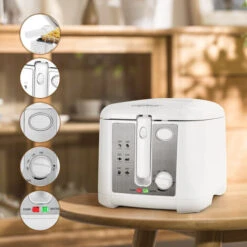 Aigostar Indra 30HEX - Friggitrice 1650Watts, Capacità 2,5Litri Con Finestra, Controllo Di Temperatura, Indicatori Luminasi. BPA Assente -Rowentus Negozio 72603498 5