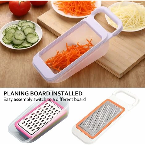 Affettaverdure 4 Pezzi, Grattugia Tritatutto, Grattugia A Spirale Per Carote, Formaggio, Cetriolo, Pomodoro E Zucchine 6 Affettaverdure 4 Pezzi, Grattugia Tritatutto, Grattugia A Spirale Per Carote, Formaggio, Cetriolo, Pomodoro E Zucchine - immagine 4