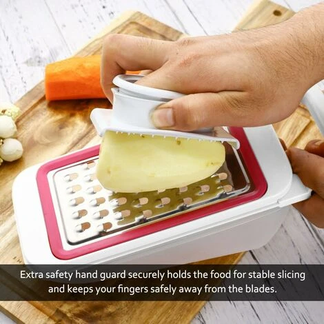 Affettaverdure 4 Pezzi, Grattugia Tritatutto, Grattugia A Spirale Per Carote, Formaggio, Cetriolo, Pomodoro E Zucchine 7 Affettaverdure 4 Pezzi, Grattugia Tritatutto, Grattugia A Spirale Per Carote, Formaggio, Cetriolo, Pomodoro E Zucchine - immagine 5