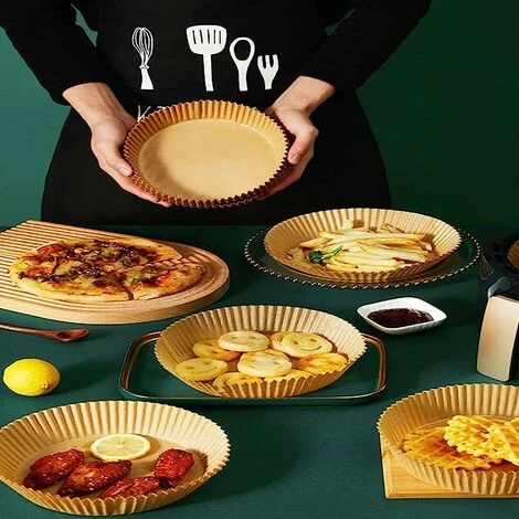 100PZ Carta Pergamena Fodera Per Friggitrice Ad Aria, Fodera Di Carta Usa E Getta Per Friggitrice Ad Aria,Carta Da Forno Per Padelle, Forno E Friggitrice Ad Aria Calda (Marrone 100PZ)164.5cm 7 100PZ Carta Pergamena Fodera Per Friggitrice Ad Aria, Fodera Di Carta Usa E Getta Per Friggitrice Ad Aria,Carta Da Forno Per Padelle, Forno E Friggitrice Ad Aria Calda (Marrone 100PZ)164.5cm - immagine 5