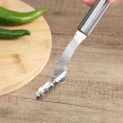 Affettaverdure Cutter Detorsoli Estrattore Di Semi Pomodoro Pepe Gadget In Acciaio Inossidabile Dispositivo Per Frutta Carota Con Semi Jalapeno Detorsolatore -Rowentus Negozio 74552420 4
